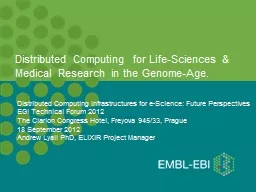 Distributed Computing Infrastructures for e-Science: Future Perspectives