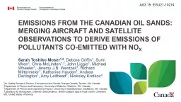 Emissions from the Canadian oil sands: