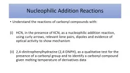 Nucleophilic Addition Reactions