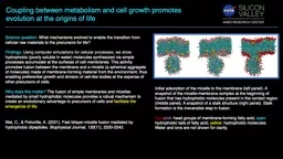 Coupling between metabolism and cell growth promotes evolution at the origins of life