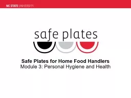 Safe Plates for Home Food Handlers