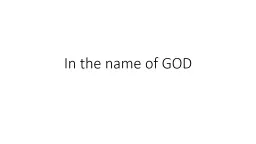 In the name of GOD Problem list