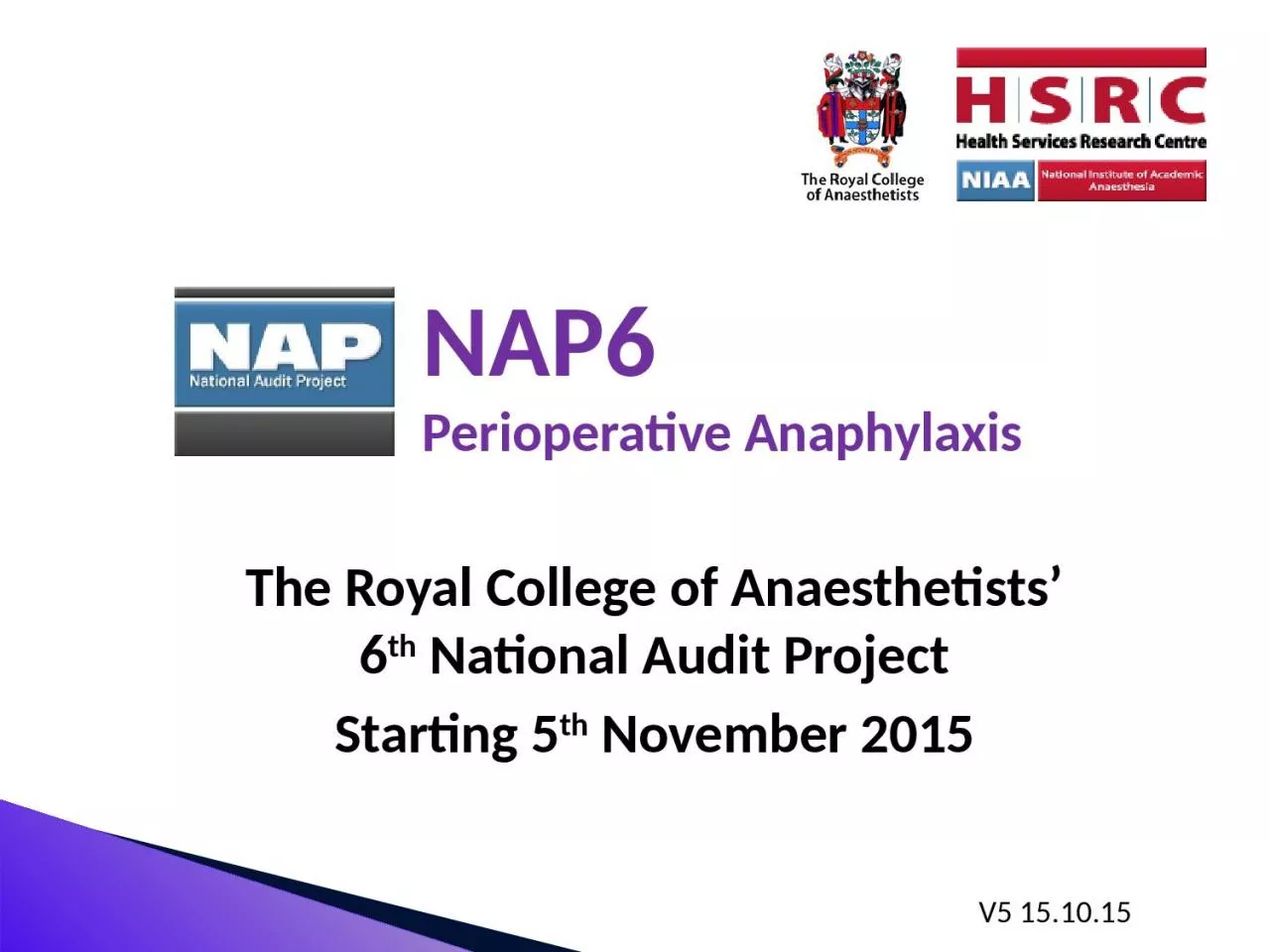 NAP6 P erioperative Anaphylaxis