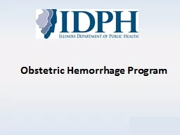 Obstetric Hemorrhage Program