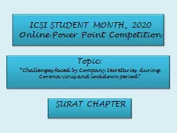 ICSI STUDENT MONTH, 2020