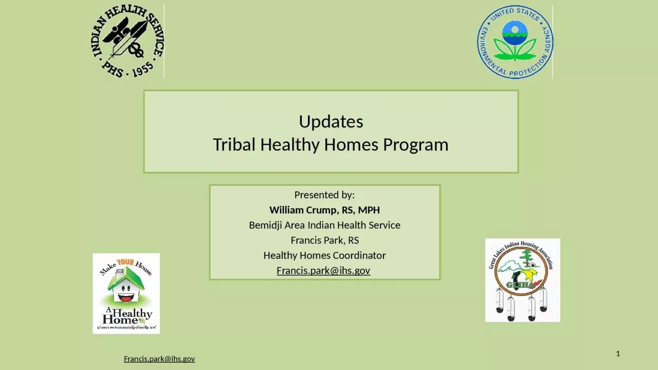 Updates Tribal Healthy Homes Program