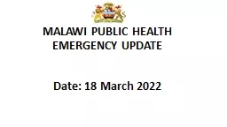 MALAWI PUBLIC HEALTH EMERGENCY