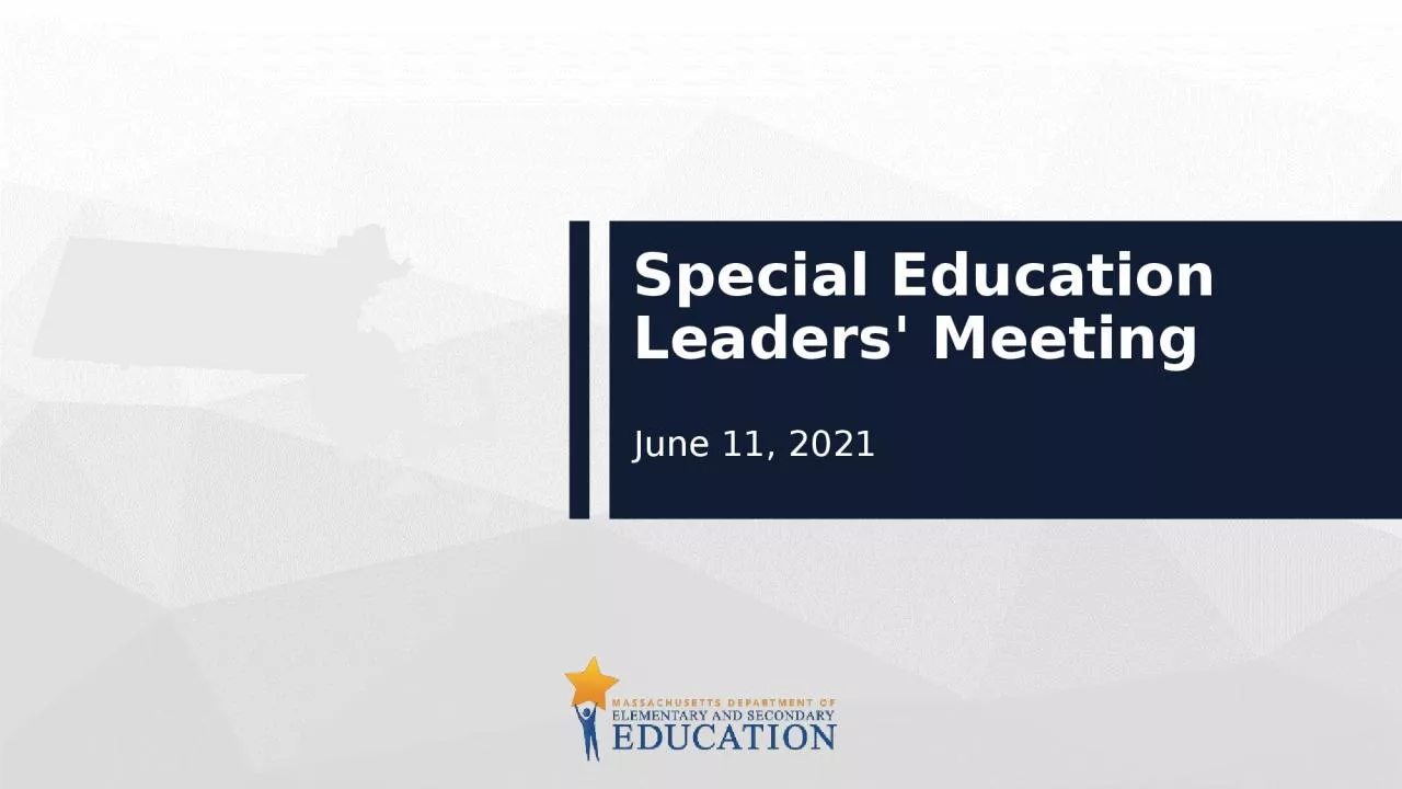 Special Education Leaders' Meeting