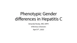 Phenotypic Gender differences in Hepatitis C