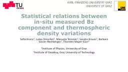 Statistical relations between in-situ measured