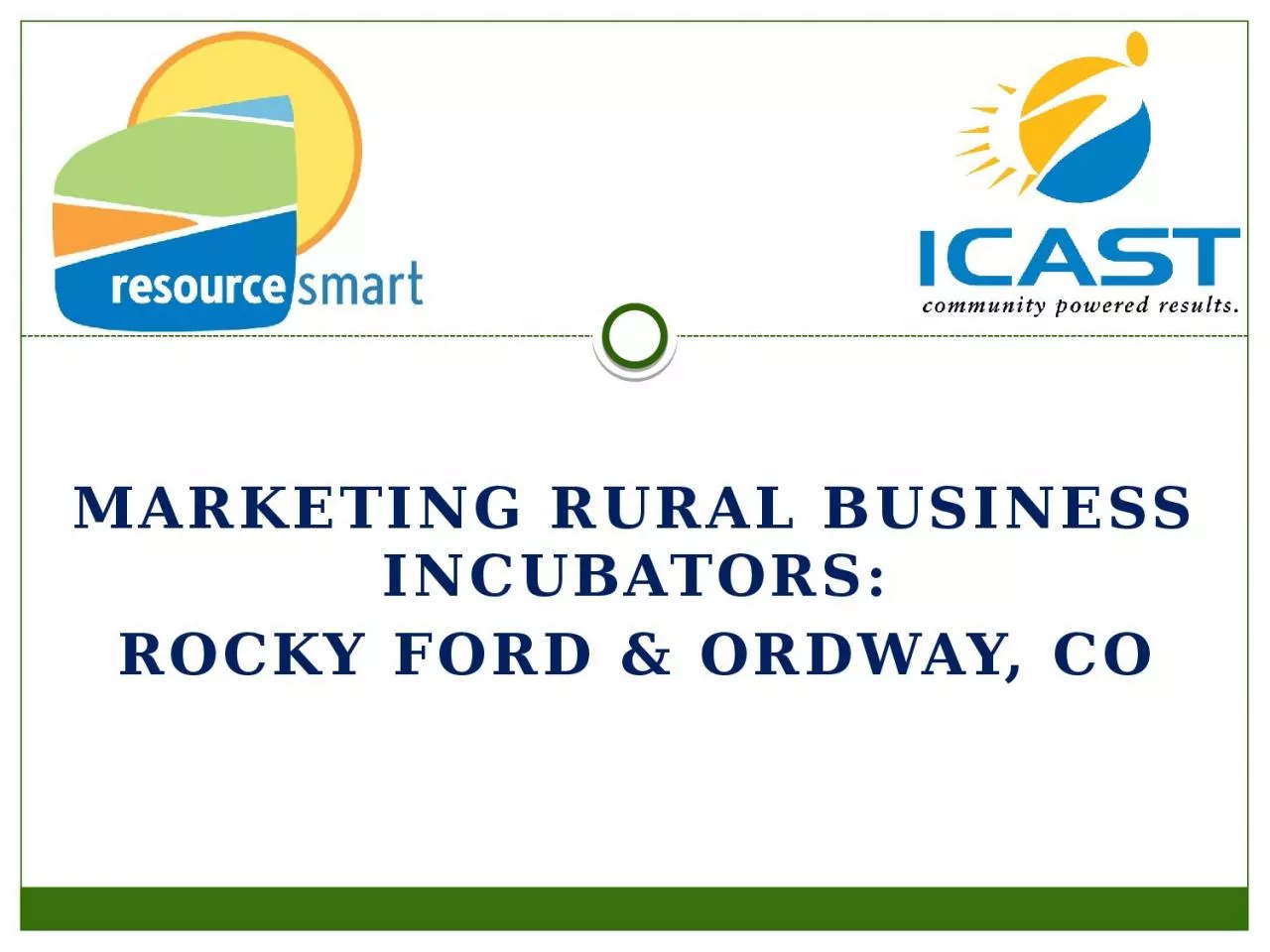 Marketing Rural Business Incubators:
