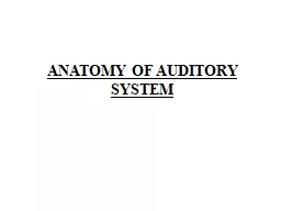 ANATOMY OF AUDITORY SYSTEM