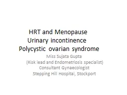 HRT and Menopause