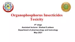 Organophosphorus Insecticides Toxicity