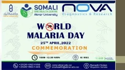Malaria burden and control in Somalia