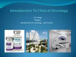 Introduction To Clinical Oncology