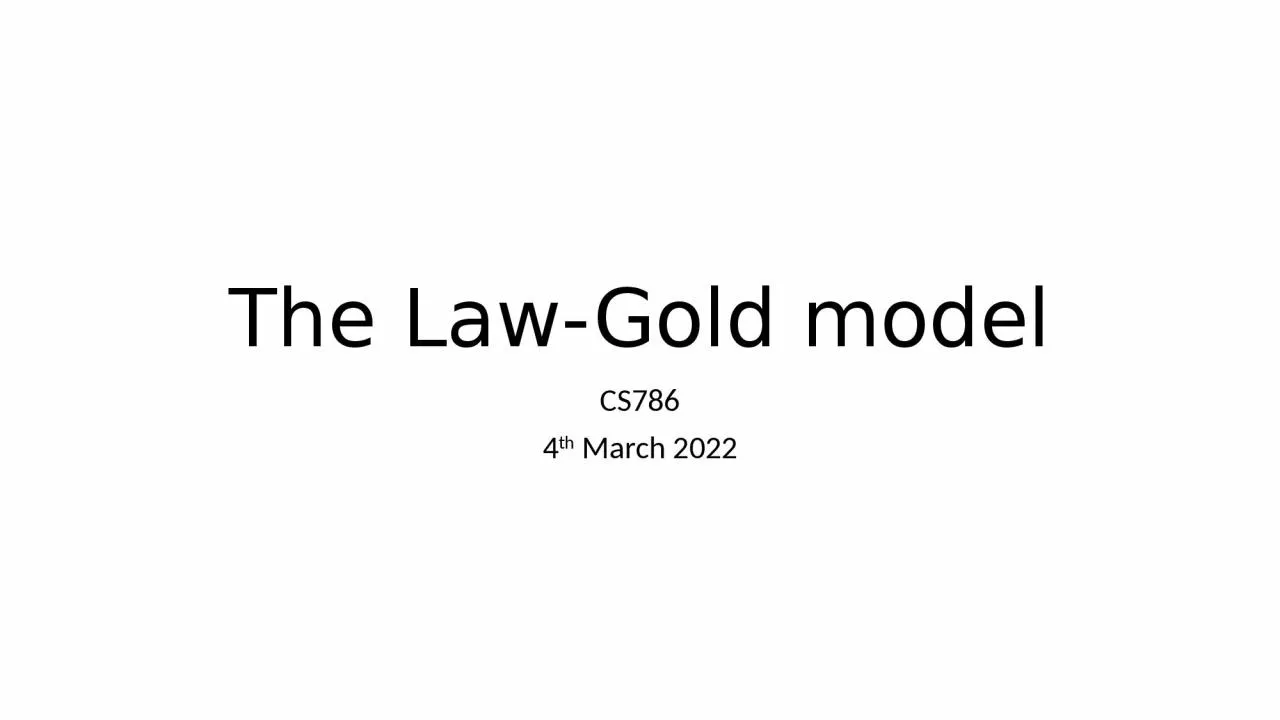 The Law-Gold model CS786