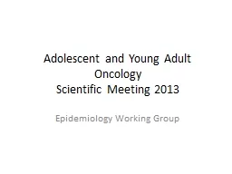 Adolescent and Young Adult