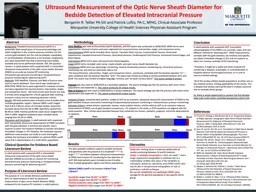 Ultrasound Measurement of the Optic Nerve Sheath Diameter for Bedside Detection of Elevated Intracr