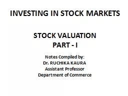 STOCK VALUATION PART - I
