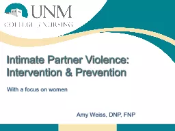 Intimate Partner Violence: Intervention & Prevention