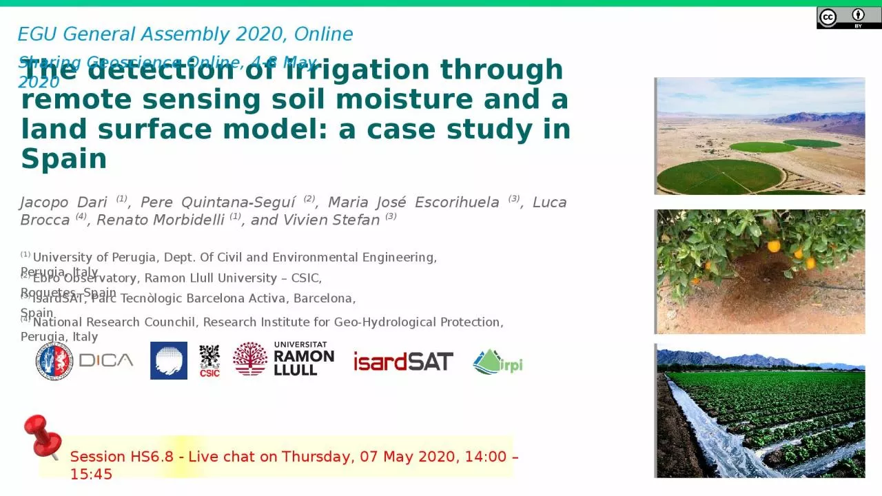 The  detection of irrigation through remote sensing soil moisture and a land surface model: