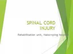 SPINAL CORD INJURY Rehabilitation unit,