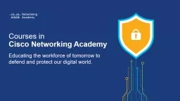 Courses in  Cisco Networking Academy