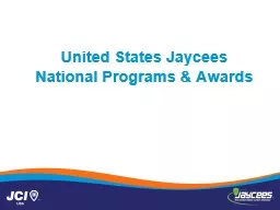 United States Jaycees National Programs & Awards