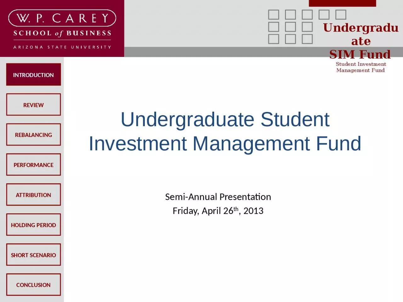 Undergraduate Student Investment Management Fund