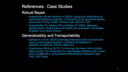 References:  Case Studies