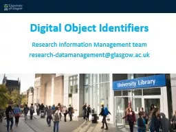 Digital Object Identifiers