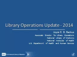 Library Operations Update - 2014