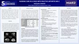 NURSING CARE IN A CHILD WITH REACTIVE ARTHRITIS MIS-C
