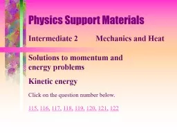 Physics Support Materials