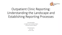 Outpatient Clinic Reporting: