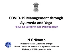 COVID-19 Management through Ayurveda and Yoga