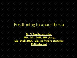 Positioning in  anaesthesia