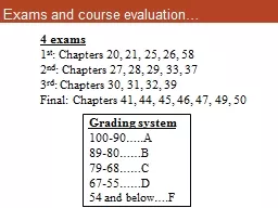 Exams  and course evaluation