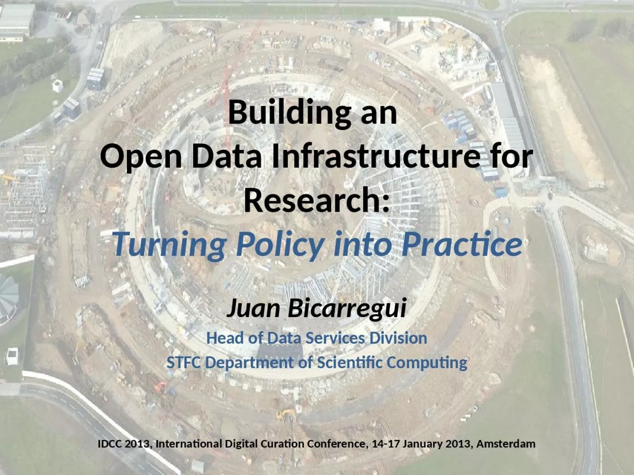 Building an  Open Data Infrastructure for Research: