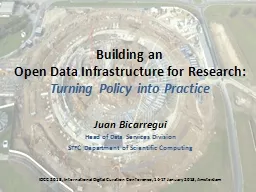 Building an  Open Data Infrastructure for Research: