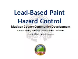 Lead-Based Paint Hazard Control