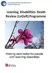 Learning Disabilities Death Review (