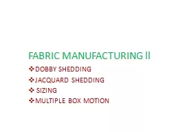 FABRIC MANUFACTURING  ll