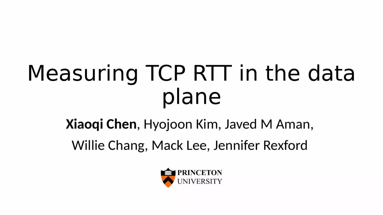 Measuring TCP RTT in  the