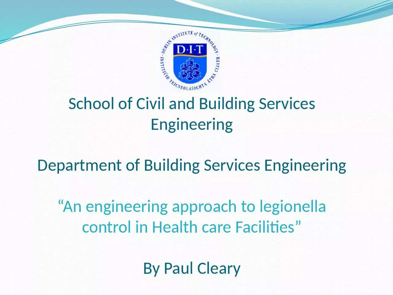 School of Civil and Building Services Engineering