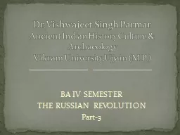 BA IV SEMESTER THE RUSSIAN REVOLUTION