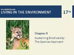 Chapter 9 Sustaining Biodiversity: