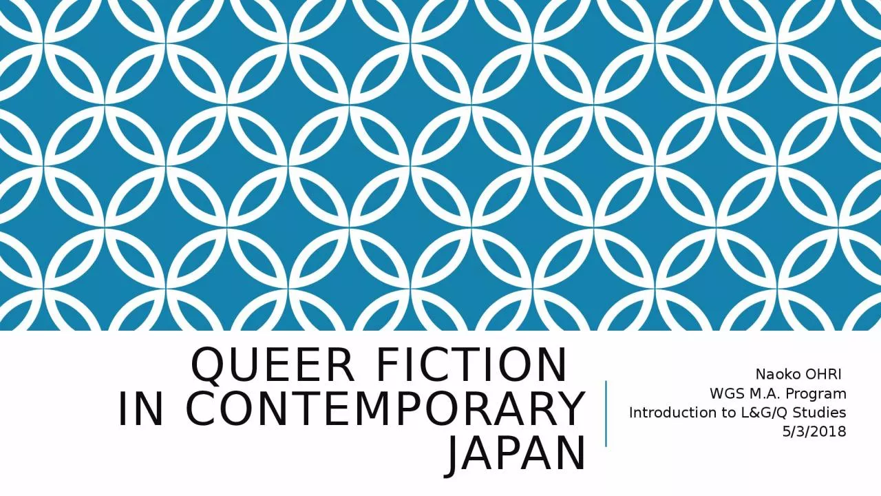Queer Fiction  in contemporary japan