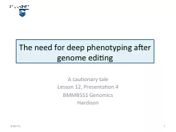 The need for deep  phenotyping